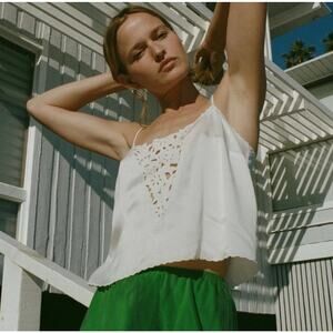 Doen Erin silk Cami top white Small